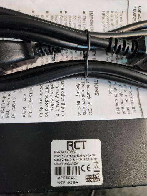 RCT 1000VA(600W) Line Interactive UPS