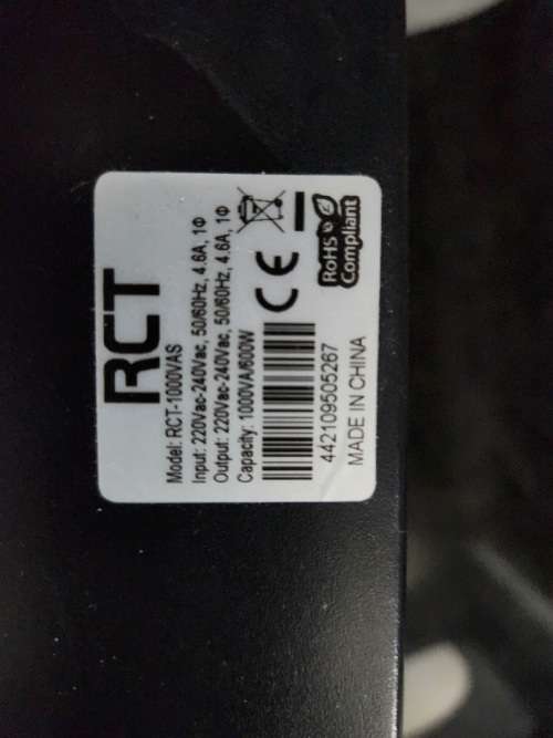 RCT 1000VA 600W Line Interactive UPS
