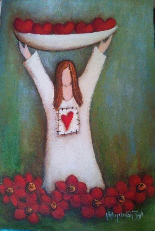 VALENCIA VAN ZYL - Love 2 - 37 cm x 25 cm - canvas