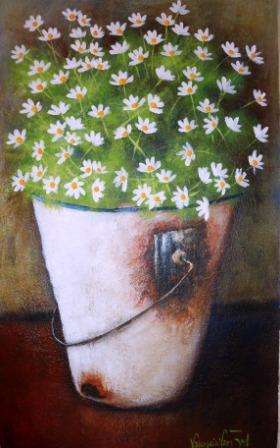 VALENCIA VAN ZYL - Acrylic on very good quality canvas (29cm x 49cm)