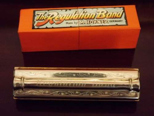 Vintage - The Regulation Band Harmonica -Made by M. Hohner ,Germany never used still in original box