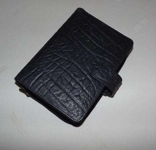 'GOING GEAR' GENUINE BUFFALO BLACK LEATHER FILOFAX - IN PERFECT CONDITION