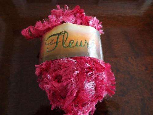 'FLEURE' / PLUME OR 'EYELASH' WOOL IN CERISE PINK COLOUR - BID IS PER BALL OF WOOL