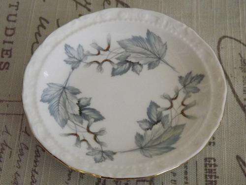 ROYAL ALBERT 'SILVER MAPLE ' DESIGN COASTER ,  BUTTER DISH  OR MILK  JUG  HOLDER. BEAUTIFUL !!!