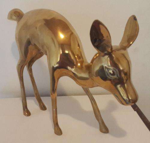 Huge Stunning Brass Deer WOW!!