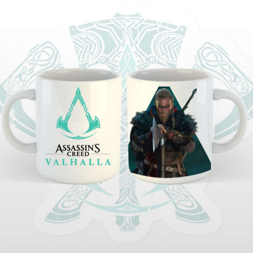 Assassin`s Creed Valhalla Mug with Male character.
