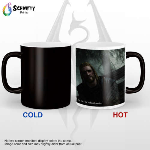 Skyrim Magic Mug. ` Hey, You. You`re finally awake.`