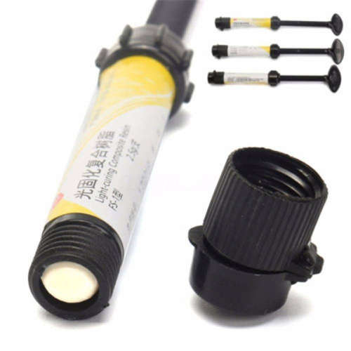 Dental Light-Cure Composite Micro Hybrid Restorative Resin Material Syringe