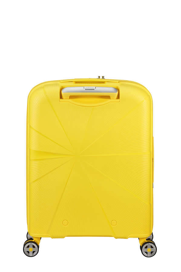 American Tourister StarVibe 55cm Expandable Spinner  Electric Lemon, TSA Lock, Cabin Size