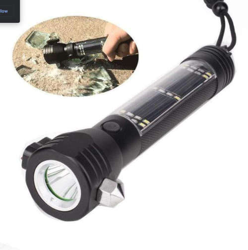 Solar powered Tactical Flashlight