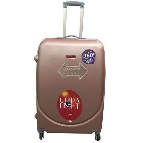 3 Piece Lightweight Luggage Set - Rose Gold