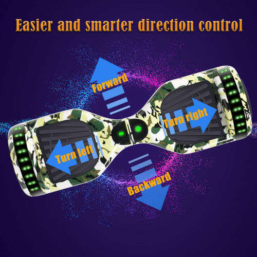 Self Balance Scooter 6.5` Hoverboard-LED-Bluetooth- GREEN COMOUFLAGE