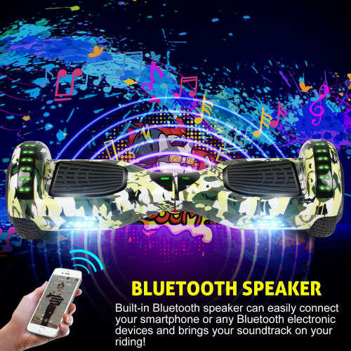 Self Balance Scooter 6.5` Hoverboard-LED-Bluetooth- GREEN COMOUFLAGE