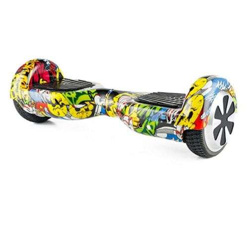 Self Balance Scooter 6.5` Hoverboard-LED-Bluetooth- Yellow Graffiti- Demo Unit but never used