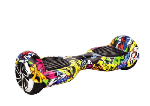 Self Balance Scooter 6.5` Hoverboard-LED-Bluetooth- Yellow Graffiti- Demo Unit but never used