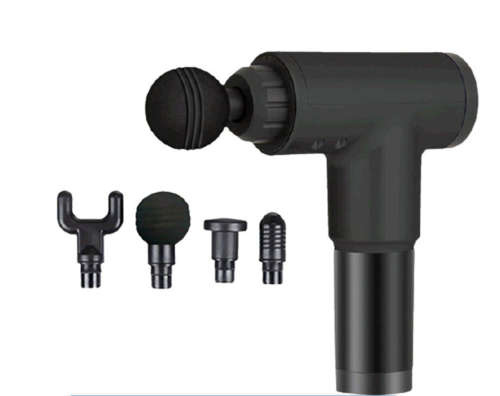 Muscle Pain Relief Fascial Body Massage Gun With 4 Massage Heads-HG-320 - Black or Red
