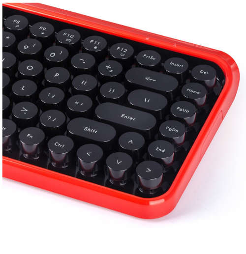 Remax K101 Retro Typewriter Wireless Keyboard For Laptop ,TV-Box- Red or Black