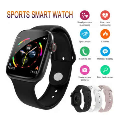 Z15 Waterproof Smart Watch Heart Rate Fitness Tracker Smart Wristband for IOS Android,Black