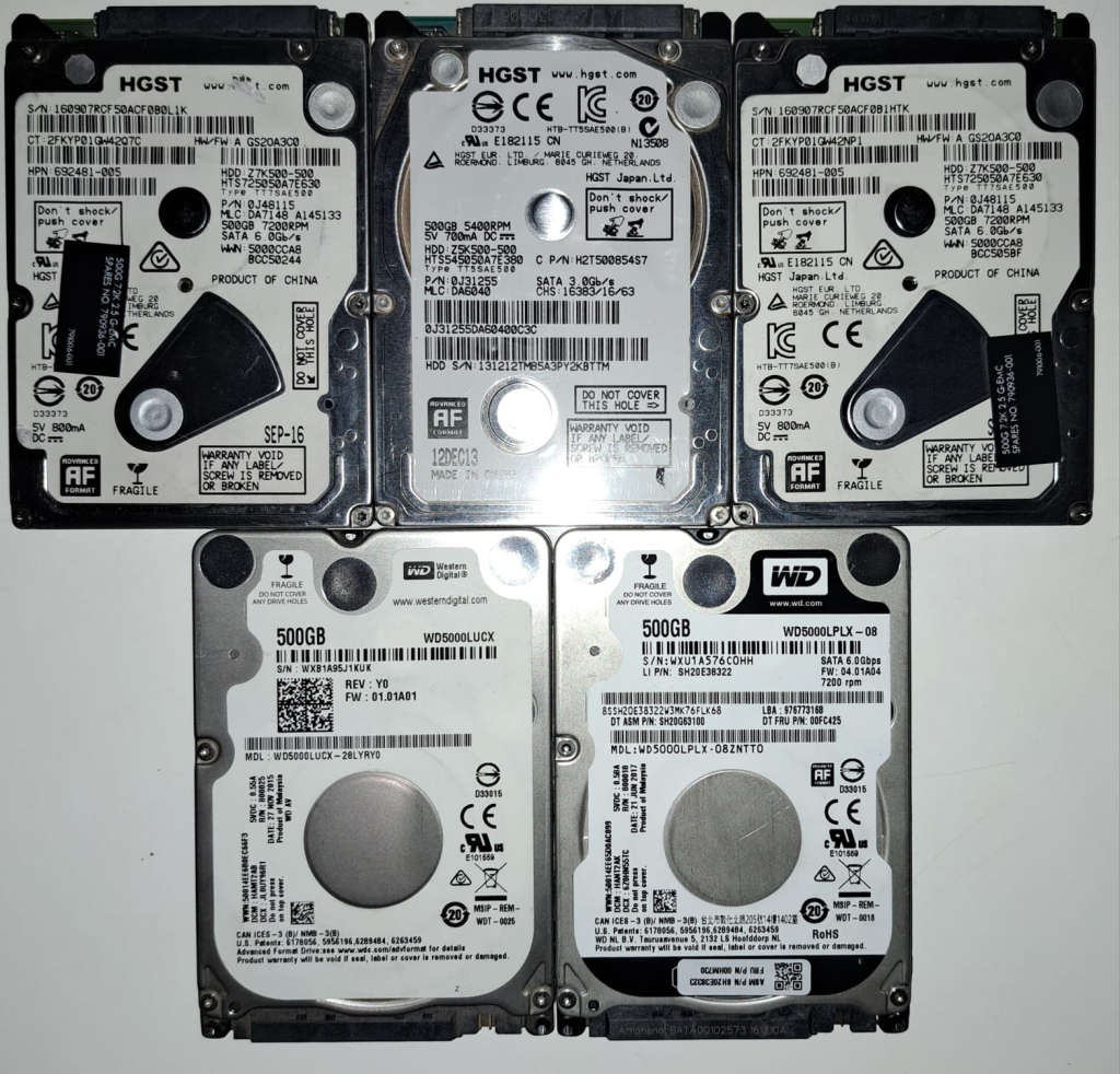 Assorted 500GB Internal HDD