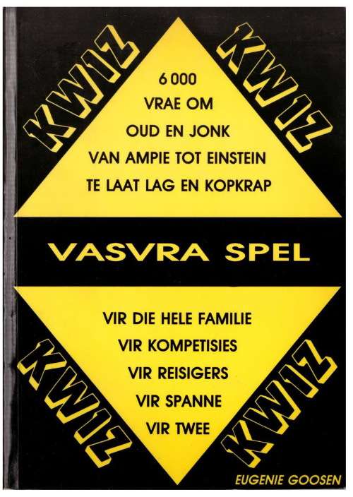 Kwiz, Vasvra Spel, Boek A en Boek B / Eugenie Goosen (AFRIKAANS)