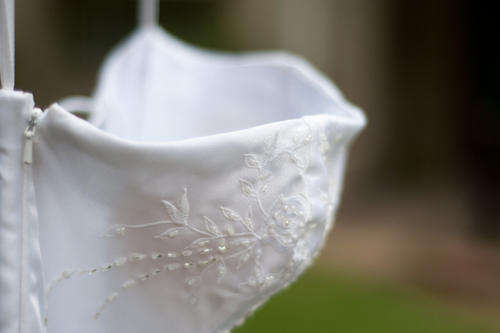 Size 10 - 12 White Wedding dress Shoulderless