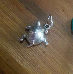 Sea turtle charm - sterling silver 925