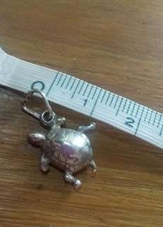 Sea turtle charm - sterling silver 925