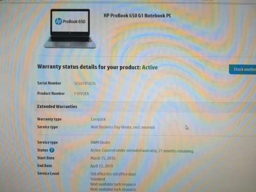 R15000RETAIL*Brand new Condition*HP PROBOOK 650 G1*WARRANTY2019*i5-4210M*500GB HDD*4GB RAM*