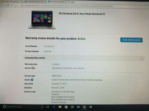 *Superfast Ultrabook*HP ELITEBOOK 850*i5vPRO-4300U*WARRANTY2018*FULL HD 1920X1080*8GB RAM*128GB SSD*