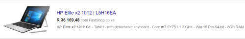 ***AMAZING***AS BRAND NEW***HP ELITE X2*R36K RETAIL*M7-6Y75*8GB*256GB SSD*FHD*TOUCH*TOP OF THE RANGE