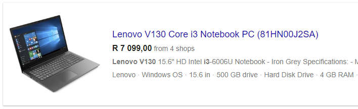 *AS NEW*LENOVO V130*i3-7020U*4GB DDR4*1000GB HDD*DVD*HD*WARRANTY TILL 2020