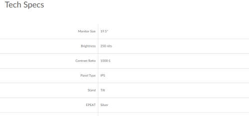DISPLAY UNIT, AS NEW*BOXED*LENOVO THINKVISION E2054*19.5"*IPS*1440X900*WARRANTY