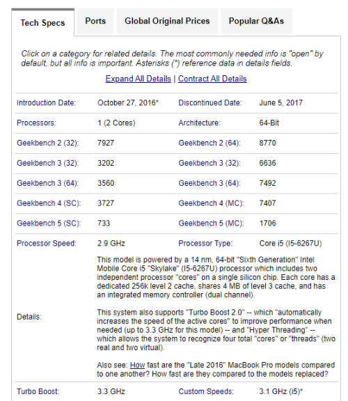*HIGH SPEC!*TOUCHBAR*LATE 2016*i5-6267U*8GB RAM*RETINA(2560X1600)*512GB SSD*