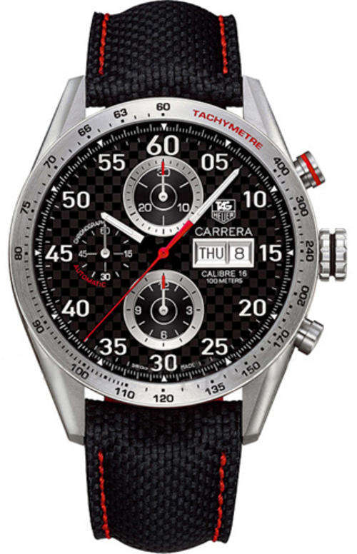Tag Heuer Carrera Automatic Chronograph Mens Watch (Carbon Fiber Dial)***BRAND NEW