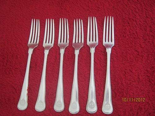 Set of 6 Silver Plated Starter/Dessert Forks
