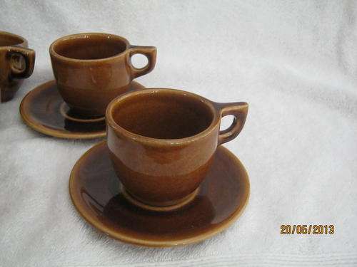 Set of 8 G C Ware (South Africa) ESPRESSO CUPS & SAUCERS