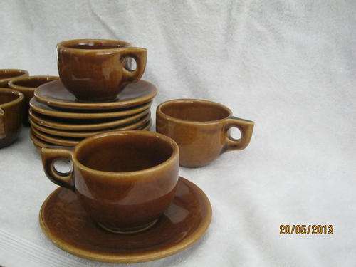 Set of 8 G C Ware (South Africa) COFFEE CUPS & SAUCERS