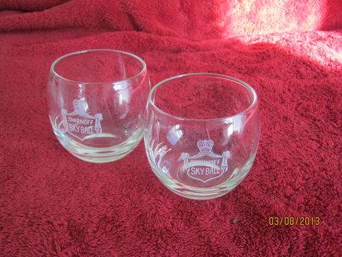 A Pair of "SMIRNOFF Sky Ball"  Glasses