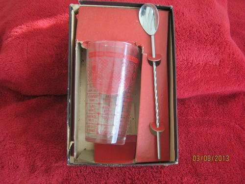 A 60s Cocktail Mixing Glass Set in original box