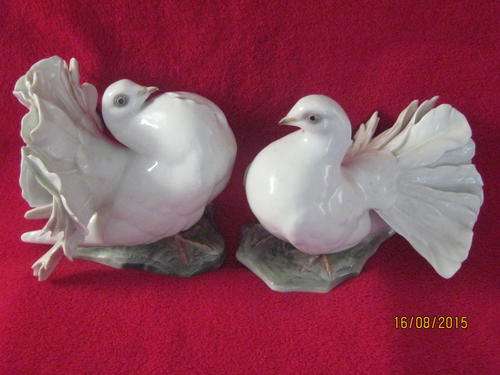 Pair of Rosenthal Courting Doves