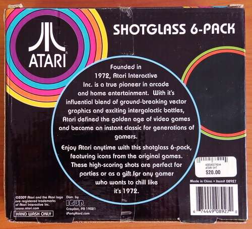 Atari Retro Games Shotglass 6-Pack (2009)