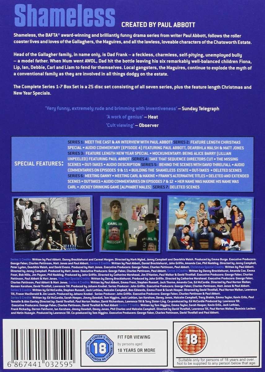 Shameless - Series 1-7 [DVD]