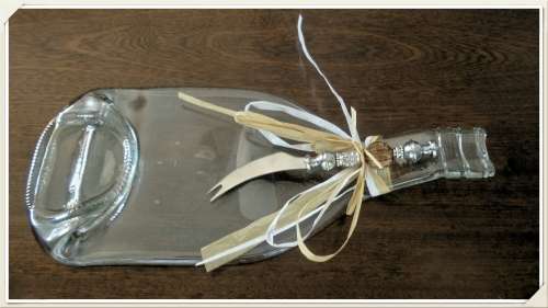 Melted Wine Bottle Serving Platter