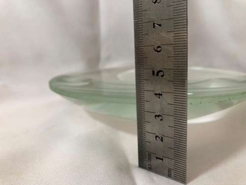 LARGE RETRO GLASS MAGNIFYING PAPER WEIGHT 16CM