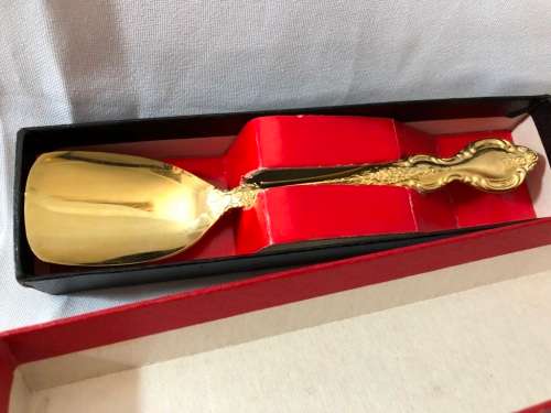 24 CT GOLD PLATED SUGAR SPOON