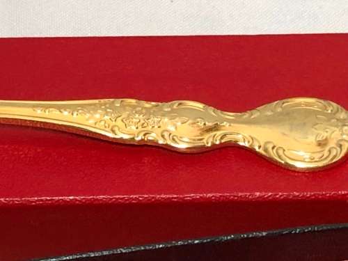 24 CT GOLD PLATED SUGAR SPOON