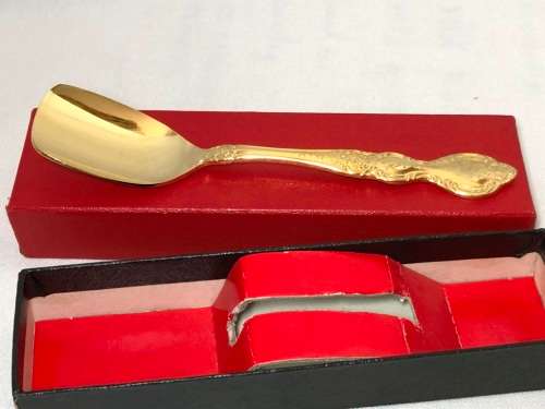 24 CT GOLD PLATED SUGAR SPOON