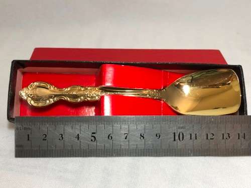 24 CT GOLD PLATED SUGAR SPOON