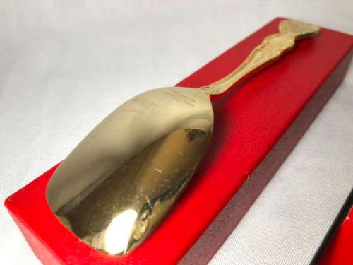 24 CT GOLD PLATED SUGAR SPOON
