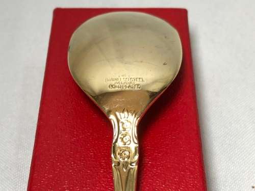 24 CT GOLD PLATED SUGAR SPOON